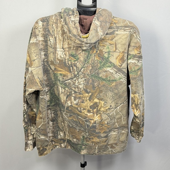 Stitches Hoodie Mens XL Brown Camo Pullover Sweatshirt C Logo Hunting Outdoor - Picture 2 of 4